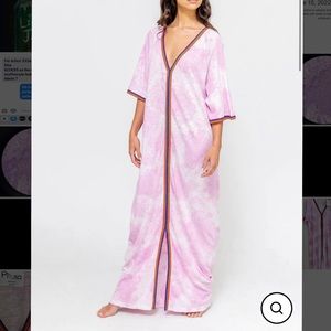 NWT Pitusa Inca Abaya Pink tie-dye Maxi Dress Swimsuit Cover Up OS